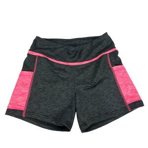 Sugar Pocket Womens Athletic Shorts Size S Black & Pink Polyester/Lycra